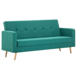 vidaXL Sofá de tela verde