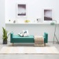 vidaXL Sofá de tela verde vidaXL Sofá de tela verde