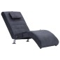 vidaXL Diván de masaje con almohada de piel de ante artificial gris vidaXL Diván de masaje con almohada de piel de ante artificial gris
