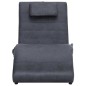 vidaXL Diván de masaje con almohada de piel de ante artificial gris vidaXL Diván de masaje con almohada de piel de ante artificial gris