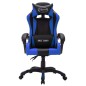 vidaXL Silla gaming con luces LED RGB cuero sintético azul y negro vidaXL Silla gaming con luces LED RGB cuero sintético azul y negro