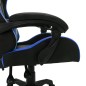vidaXL Silla gaming con luces LED RGB cuero sintético azul y negro vidaXL Silla gaming con luces LED RGB cuero sintético azul y negro