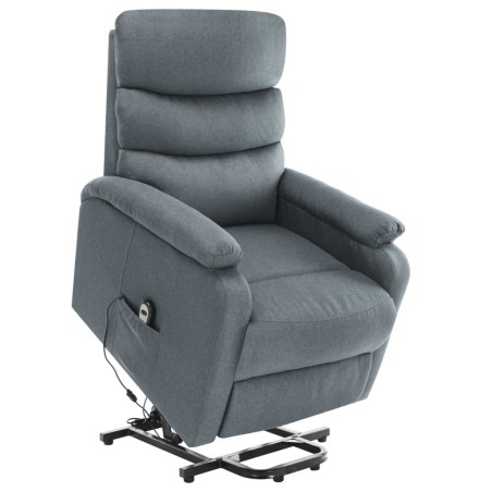 vidaXL Sillón de masaje elevable tela gris claro
