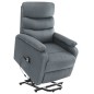 vidaXL Sillón de masaje elevable tela gris claro vidaXL Sillón de masaje elevable tela gris claro