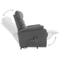 vidaXL Sillón de masaje elevable tela gris claro vidaXL Sillón de masaje elevable tela gris claro