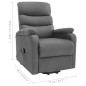 vidaXL Sillón de masaje elevable tela gris claro vidaXL Sillón de masaje elevable tela gris claro