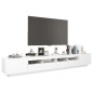 vidaXL Mueble para TV con luces LED blanco 260x35x40 cm vidaXL Mueble para TV con luces LED blanco 260x35x40 cm