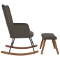 vidaXL Silla mecedora con reposapiés terciopelo gris oscuro vidaXL Silla mecedora con reposapiés terciopelo gris oscuro