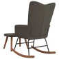 vidaXL Silla mecedora con reposapiés terciopelo gris oscuro vidaXL Silla mecedora con reposapiés terciopelo gris oscuro