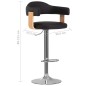vidaXL Taburetes de cocina 2 uds cuero sintético madera curvada negro vidaXL Taburetes de cocina 2 uds cuero sintético madera curvada negro