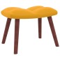 vidaXL Silla mecedora con reposapiés tela amarillo mostaza vidaXL Silla mecedora con reposapiés tela amarillo mostaza