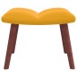 vidaXL Silla mecedora con reposapiés tela amarillo mostaza vidaXL Silla mecedora con reposapiés tela amarillo mostaza