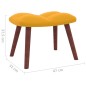 vidaXL Silla mecedora con reposapiés tela amarillo mostaza vidaXL Silla mecedora con reposapiés tela amarillo mostaza
