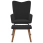 vidaXL Silla mecedora con reposapiés terciopelo negro vidaXL Silla mecedora con reposapiés terciopelo negro