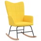 vidaXL Silla mecedora con reposapiés tela amarillo mostaza vidaXL Silla mecedora con reposapiés tela amarillo mostaza