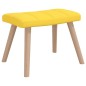 vidaXL Silla mecedora con reposapiés tela amarillo mostaza vidaXL Silla mecedora con reposapiés tela amarillo mostaza