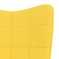 vidaXL Silla mecedora con reposapiés tela amarillo mostaza vidaXL Silla mecedora con reposapiés tela amarillo mostaza
