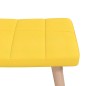 vidaXL Silla mecedora con reposapiés tela amarillo mostaza vidaXL Silla mecedora con reposapiés tela amarillo mostaza