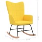 vidaXL Silla mecedora con reposapiés tela amarillo mostaza vidaXL Silla mecedora con reposapiés tela amarillo mostaza