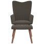 vidaXL Sillón de relax con taburete terciopelo gris oscuro vidaXL Sillón de relax con taburete terciopelo gris oscuro