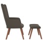 vidaXL Sillón de relax con taburete terciopelo gris oscuro vidaXL Sillón de relax con taburete terciopelo gris oscuro