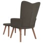 vidaXL Sillón de relax con taburete terciopelo gris oscuro vidaXL Sillón de relax con taburete terciopelo gris oscuro