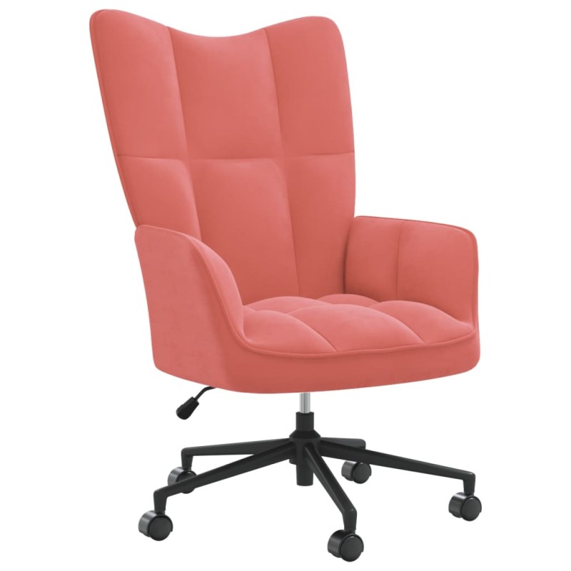 vidaXL Silla de relajación de terciopelo rosa