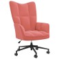 vidaXL Silla de relajación de terciopelo rosa