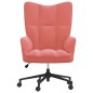 vidaXL Silla de relajación de terciopelo rosa