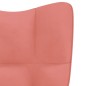 vidaXL Silla de relajación de terciopelo rosa