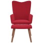 vidaXL Sillón de relax con taburete terciopelo rojo tinto vidaXL Sillón de relax con taburete terciopelo rojo tinto