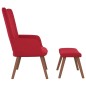 vidaXL Sillón de relax con taburete terciopelo rojo tinto vidaXL Sillón de relax con taburete terciopelo rojo tinto