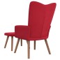 vidaXL Sillón de relax con taburete terciopelo rojo tinto vidaXL Sillón de relax con taburete terciopelo rojo tinto