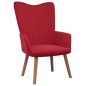 vidaXL Sillón de relax con taburete terciopelo rojo tinto vidaXL Sillón de relax con taburete terciopelo rojo tinto