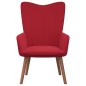 vidaXL Sillón de relax con taburete terciopelo rojo tinto vidaXL Sillón de relax con taburete terciopelo rojo tinto