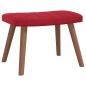 vidaXL Sillón de relax con taburete terciopelo rojo tinto vidaXL Sillón de relax con taburete terciopelo rojo tinto