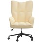 vidaXL Silla de relajación de terciopelo blanco crema vidaXL Silla de relajación de terciopelo blanco crema