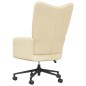 vidaXL Silla de relajación de terciopelo blanco crema vidaXL Silla de relajación de terciopelo blanco crema