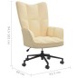 vidaXL Silla de relajación de terciopelo blanco crema vidaXL Silla de relajación de terciopelo blanco crema