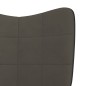 vidaXL Silla mecedora con reposapiés terciopelo y PVC gris oscuro vidaXL Silla mecedora con reposapiés terciopelo y PVC gris oscuro