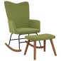 vidaXL Silla mecedora con reposapiés terciopelo verde claro vidaXL Silla mecedora con reposapiés terciopelo verde claro