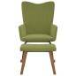 vidaXL Silla mecedora con reposapiés terciopelo verde claro vidaXL Silla mecedora con reposapiés terciopelo verde claro