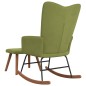 vidaXL Silla mecedora con reposapiés terciopelo verde claro vidaXL Silla mecedora con reposapiés terciopelo verde claro