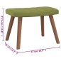 vidaXL Silla mecedora con reposapiés terciopelo verde claro vidaXL Silla mecedora con reposapiés terciopelo verde claro