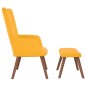 vidaXL Sillón de relax con taburete terciopelo amarillo mostaza vidaXL Sillón de relax con taburete terciopelo amarillo mostaza