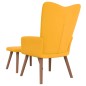 vidaXL Sillón de relax con taburete terciopelo amarillo mostaza vidaXL Sillón de relax con taburete terciopelo amarillo mostaza