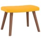 vidaXL Sillón de relax con taburete terciopelo amarillo mostaza vidaXL Sillón de relax con taburete terciopelo amarillo mostaza