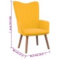 vidaXL Sillón de relax con taburete terciopelo amarillo mostaza vidaXL Sillón de relax con taburete terciopelo amarillo mostaza