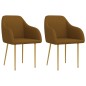 vidaXL Sillas de comedor 2 unidades terciopelo marrón vidaXL Sillas de comedor 2 unidades terciopelo marrón