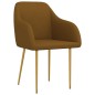 vidaXL Sillas de comedor 2 unidades terciopelo marrón vidaXL Sillas de comedor 2 unidades terciopelo marrón